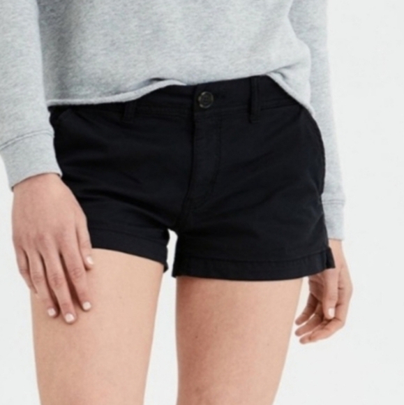 American Eagle Outfitters Black High Waist Shorts - Picture 1 of 8